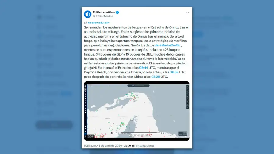 Posteo Marine Traffic 08042026