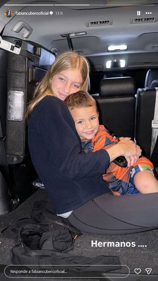 Fabián Cubero compartió una tierna foto de sus hijos Allegra y Luca 