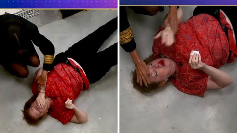 La fuerte caída de Andrea del Boca en Gran Hermano Generación Dorada