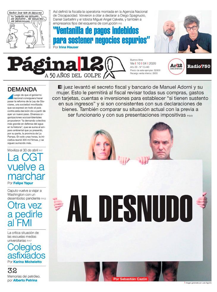 Tapa Página 12 10042026