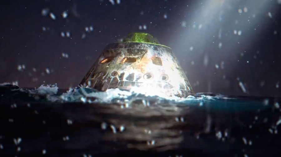 Una animación de la NASA muestra cómo será el amerizaje de la nave Orion 10042026