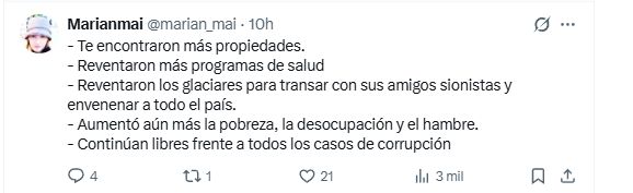 Algunas de las respuestas de X al 