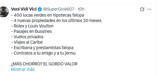 Algunas de las respuestas de X al 