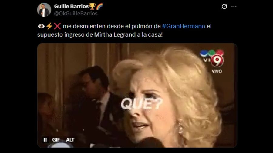 El posteo de Guille Barrios