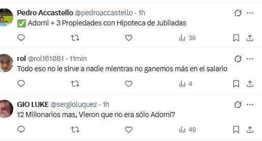 Las respuestas al posteo de Javier Lanari sobre resumen semanal de gestión.