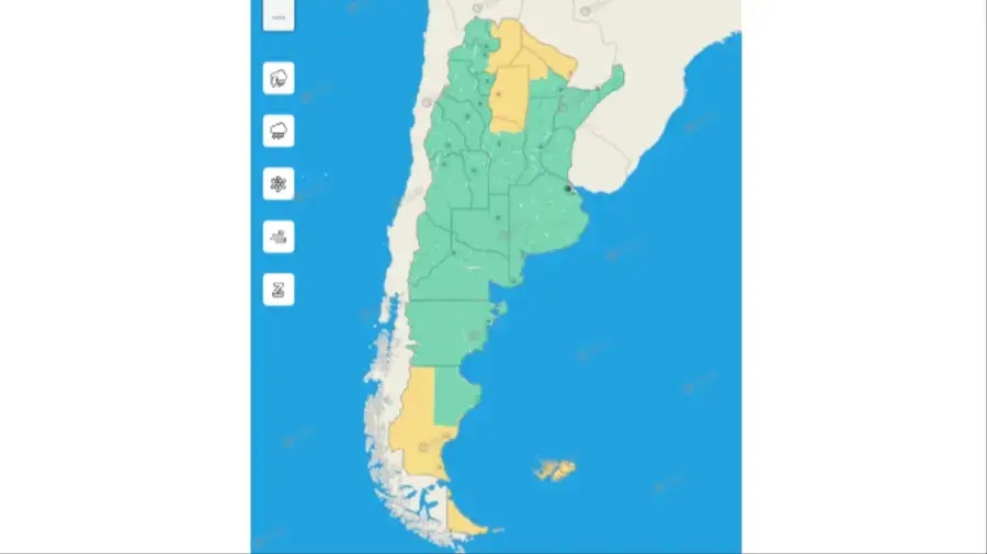Alerta por tormentas en 6 provincias para este lunes 13 de abril