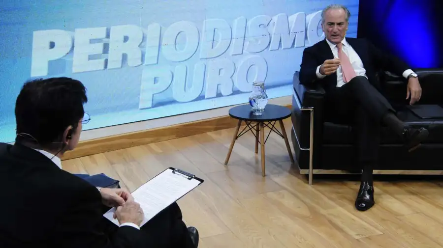 Emilio Ocampo, con Jorge Fontevecchia en Periodismo Puro.