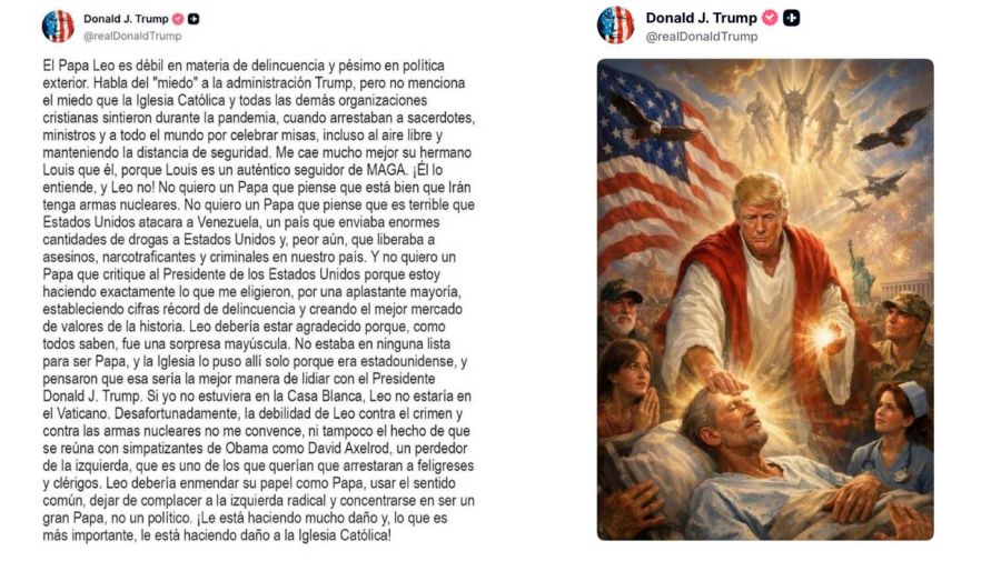 El posteo de Trump mostrándose como Jesús 13042026