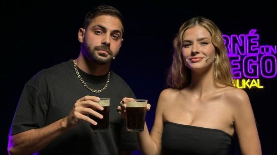 La China Suárez en su paso por Ferné con Grego