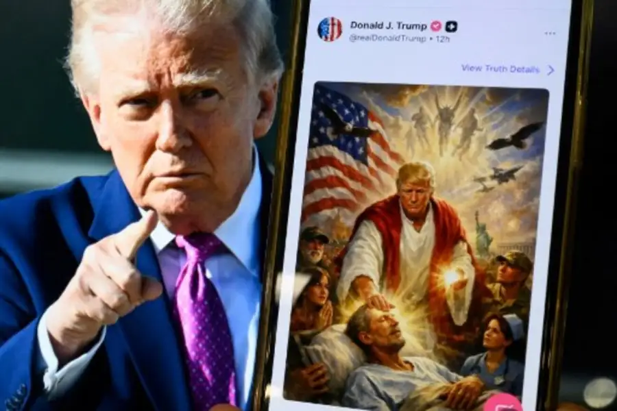 Donald Trump compartió una imagen generada por IA donde se lo representa como Jesucristo