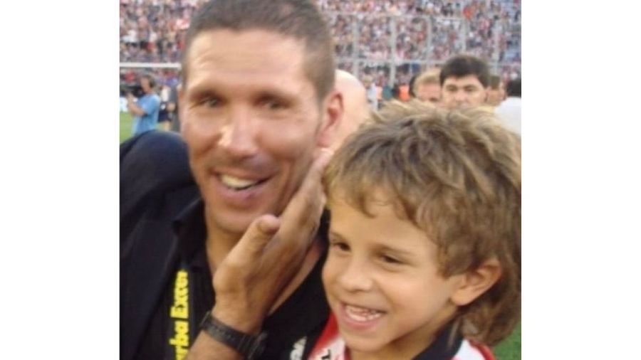 El Cholo y Giuliano Simeone