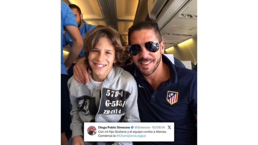 El Cholo y Giuliano Simeone