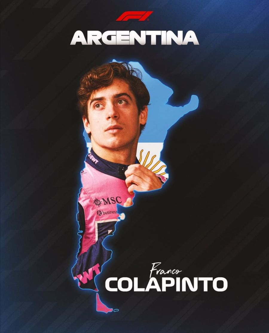 posteo de la F1 sin las Malvinas