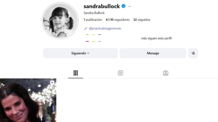 Cuenta de Instagram de Sandra Bullock