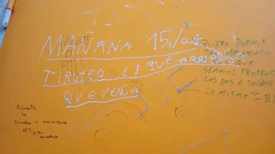 El mensaje intimidatorio en una escuela de La Plata 15042026
