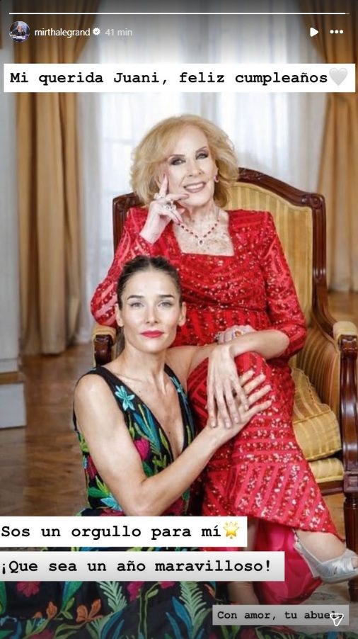 El saludo de Mirtha Legrand a Juana Viale