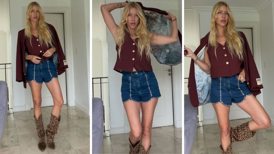 Nicole Neumann y su look anti otoño