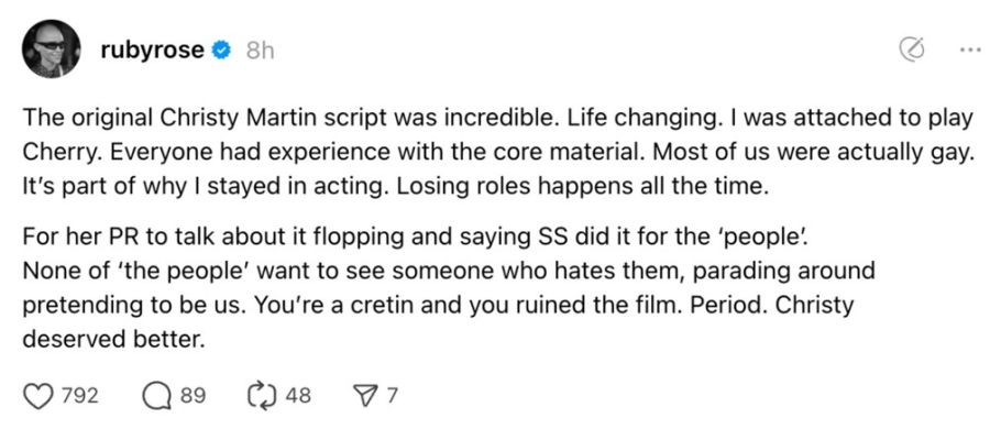 Ruby Rose contra Sydney Sweeney