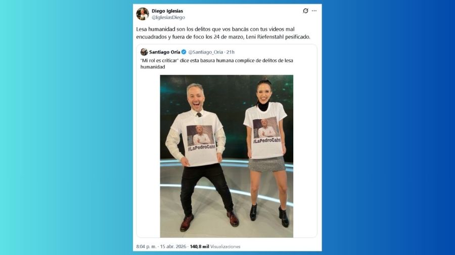 El periodista Diego Iglesias le respondió a Santiago Oria con críticas a sus videos sobre la dictadura