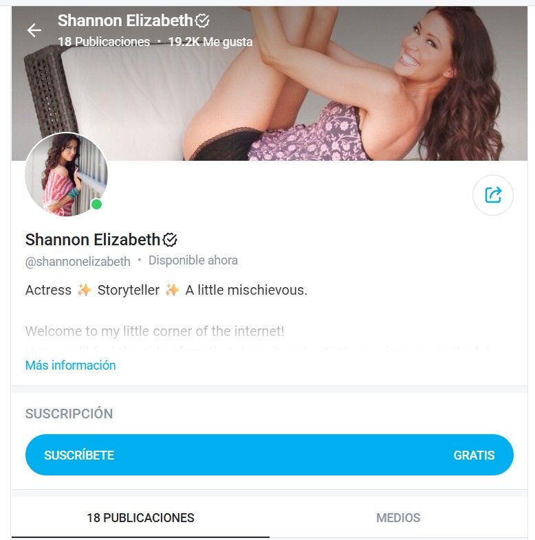 Shannon Elizabeth en Onlyfans