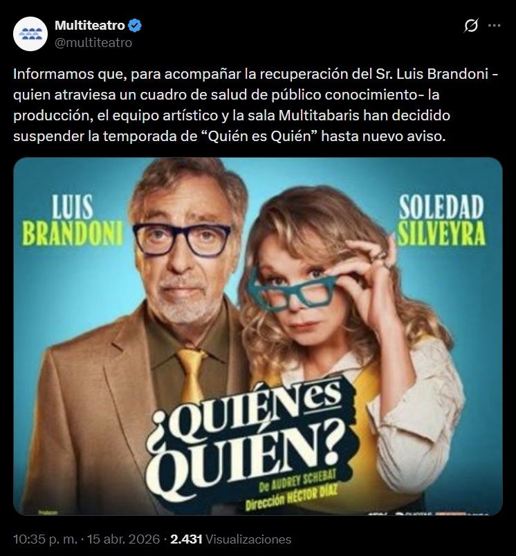 Soledad Silveyra y Luis Brandoni