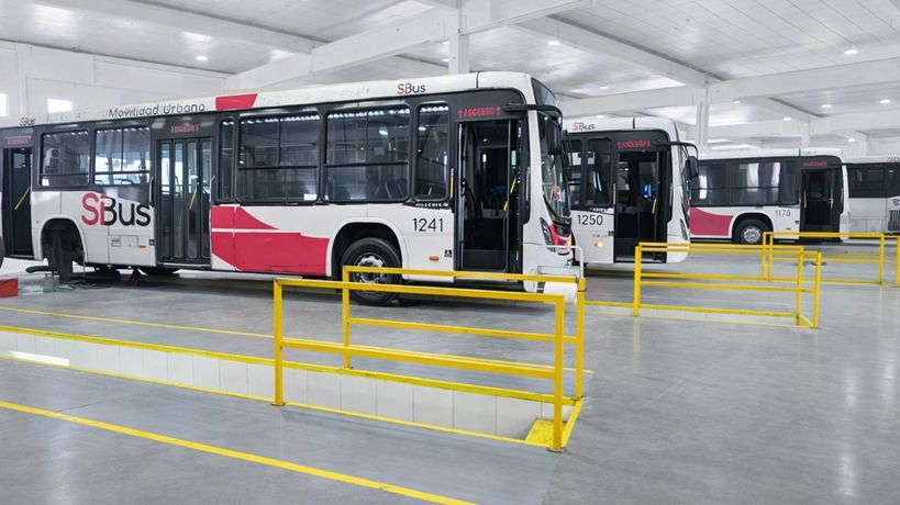 Taller mecánico en el predio de SiBus