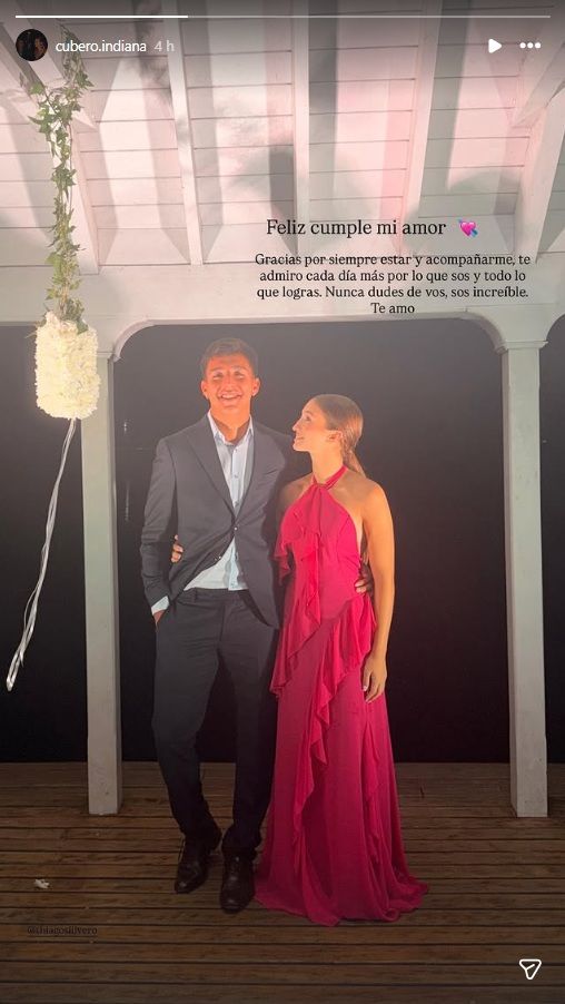 El mensaje de Indiana Cubero para su novio