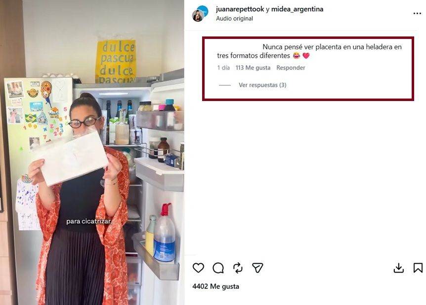 Placenta de Juana Repetto