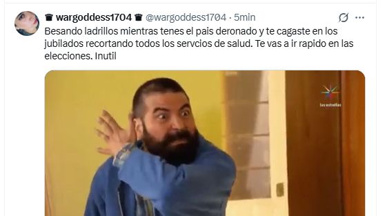 Algunas de las respuestas, entre rescatables sin insultos, al tuit del presidente Milei desde el Muro de los Lamentos.