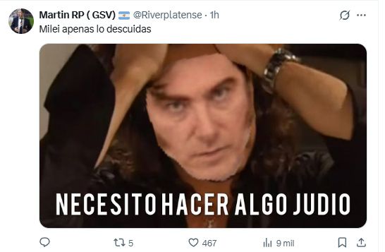 Algunas de las respuestas, entre rescatables sin insultos, al tuit del presidente Milei desde el Muro de los Lamentos.