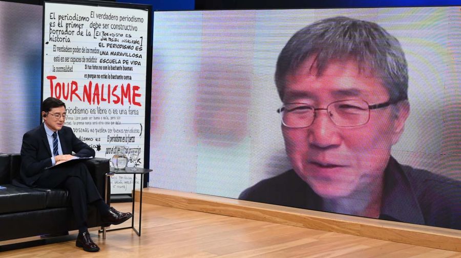 El economista Ha-Joong Chang, con Fontevecchia en Periodismo Puro.o. 