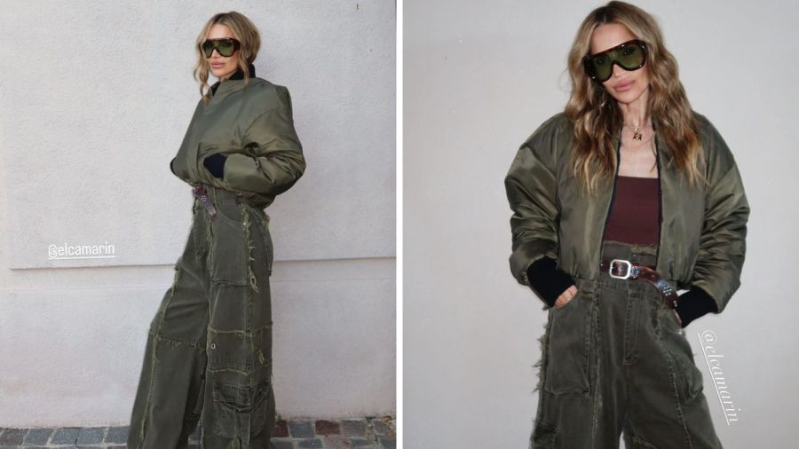 El look monocromático de María Vázquez