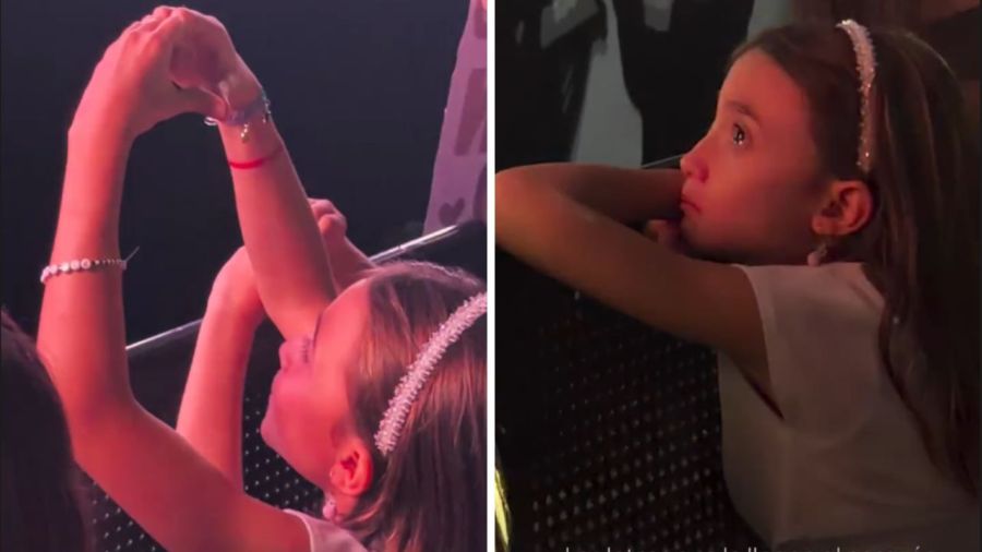 Llanto desgarrado de Pía, hija de Ángel Di María, en el recital de Tini Stoessel