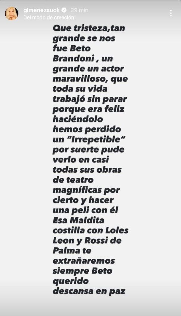 El dolor de Susana Giménez por la muerte de Luis Brandoni