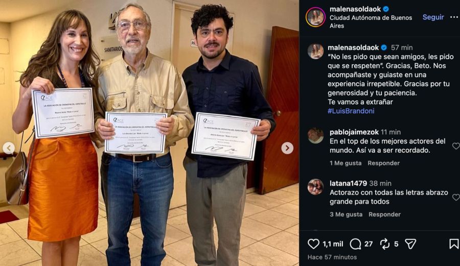 Las sentidas despedidas a Luis Brandoni 