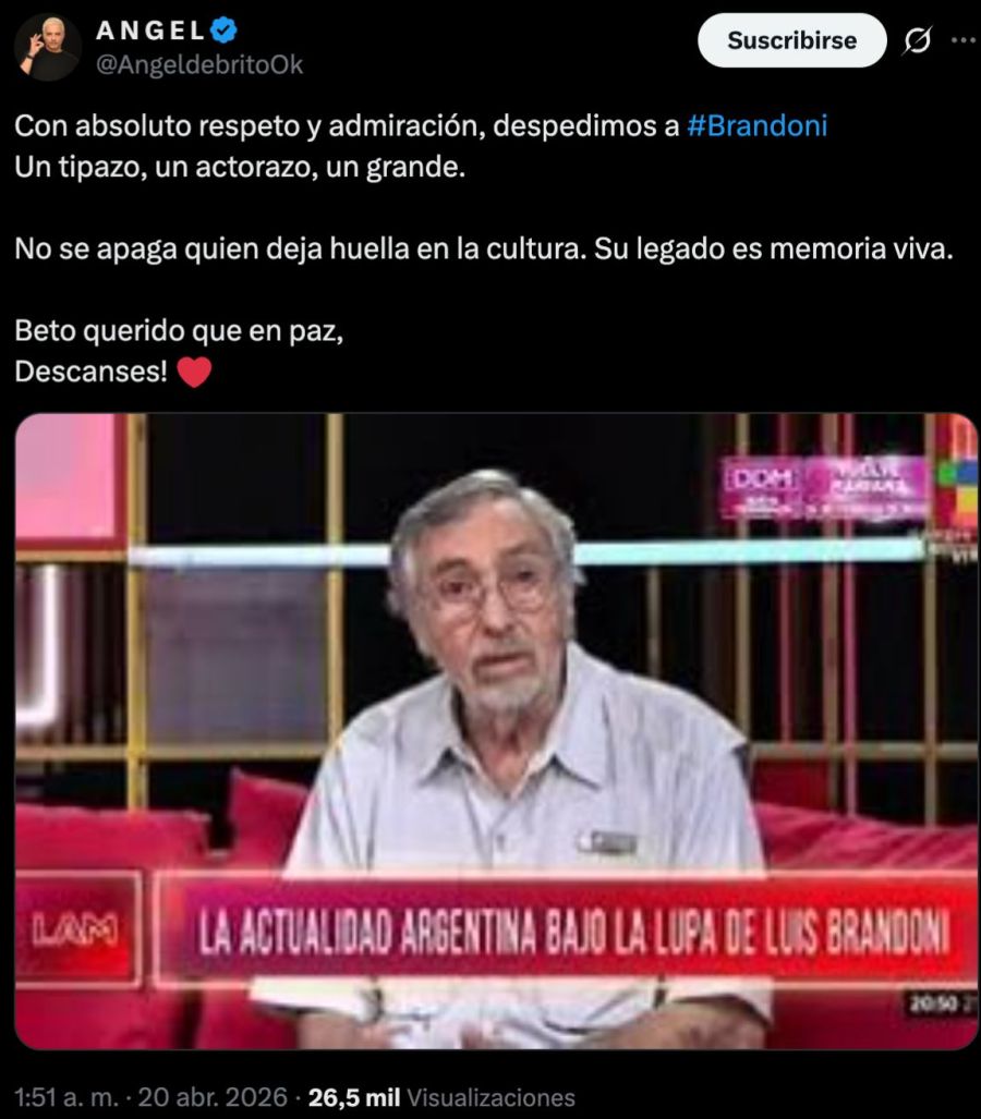 Las sentidas despedidas a Luis Brandoni 