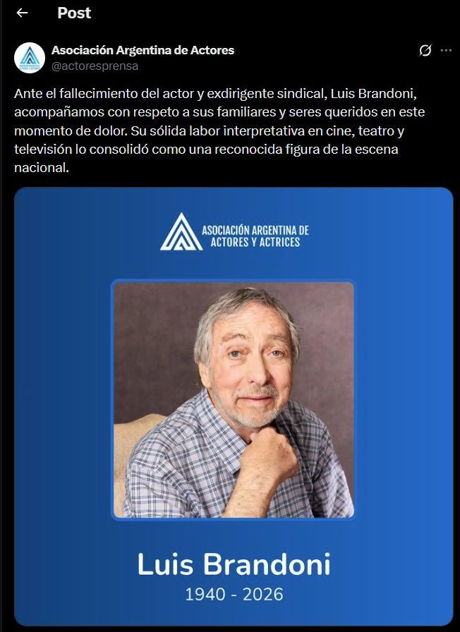 Las sentidas despedidas a Luis Brandoni