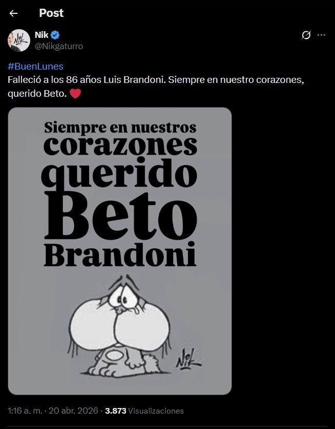 Las sentidas despedidas a Luis Brandoni