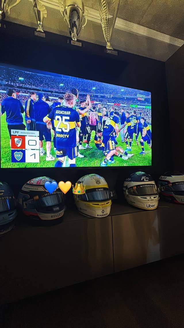 Posteo de Franco Colapinto en el Superclásico