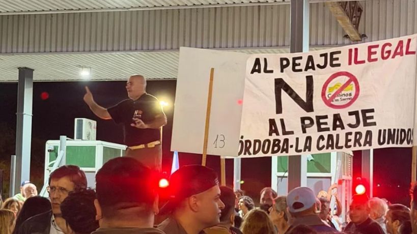 Reclamo del peaje en La Calera