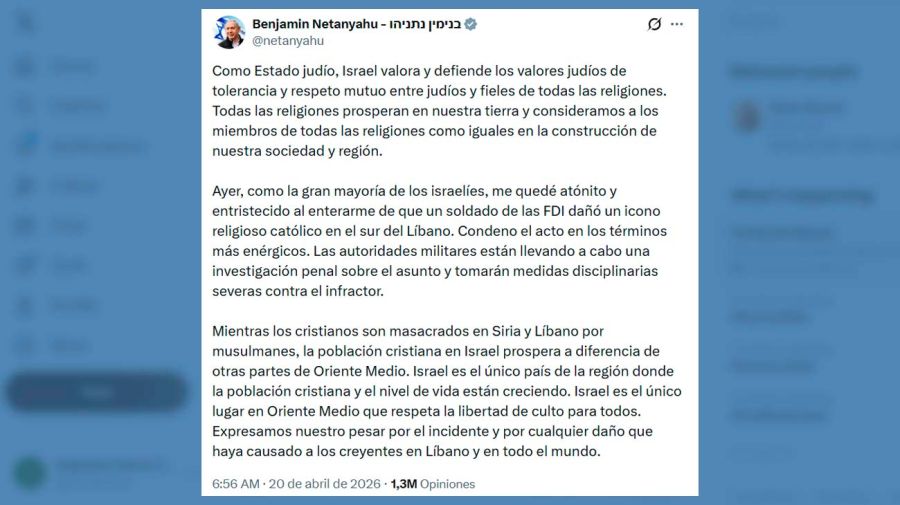 X Benjamín Netanyahu 20042026