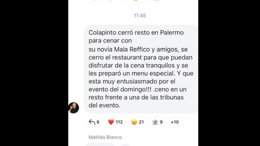 Franco Colapinto y Maia Reficco