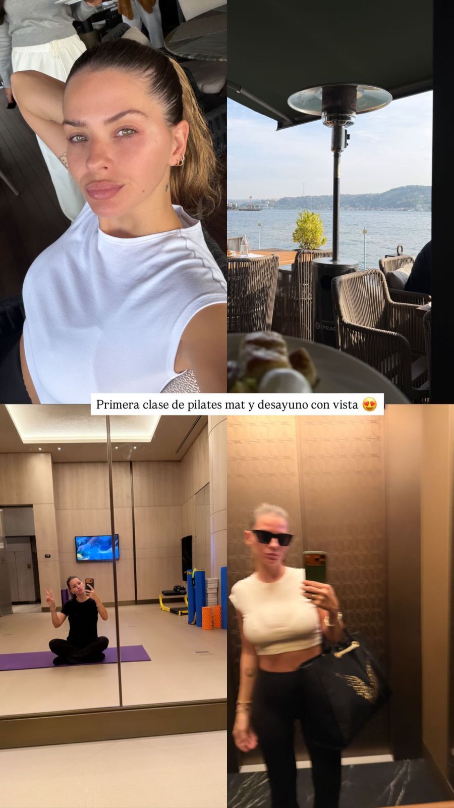 La China Suárez apostó al pilates mat