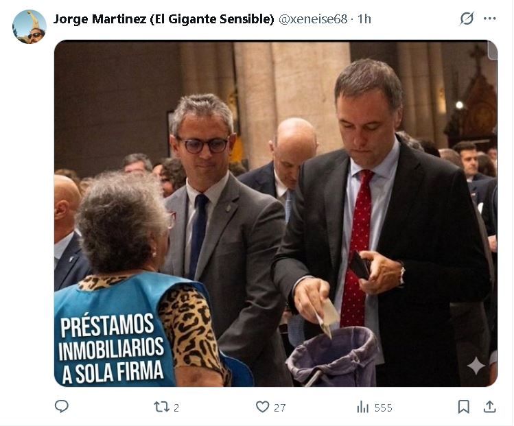 Manuel Adorni billete en mano, y el país mirando