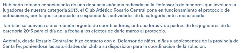 Comunicado Rosario Central