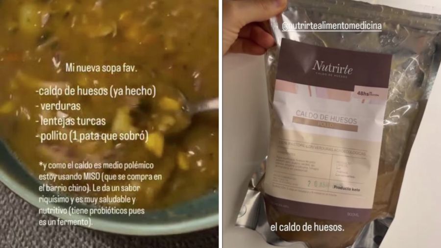 Jimena Barón mostró la receta de su infalible sopa