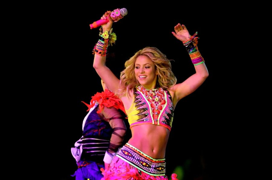 Shakira durante la clausura de la Copa del Mundo Sudáfrica 2010