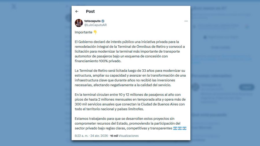 Posteo Luis Caputo 24042026