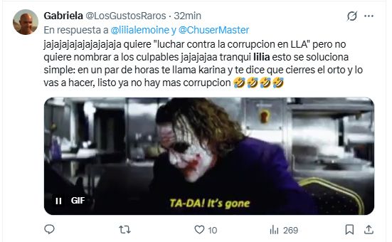 Lilia Lemoine posteó contando 