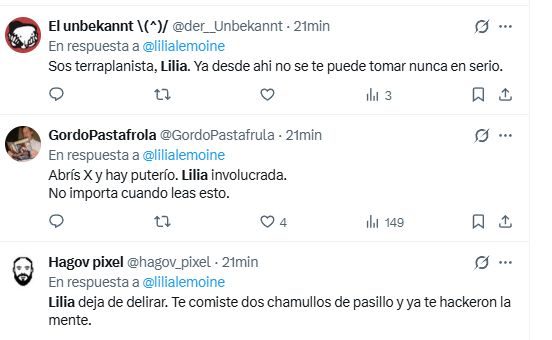 Lilia Lemoine posteó contando 